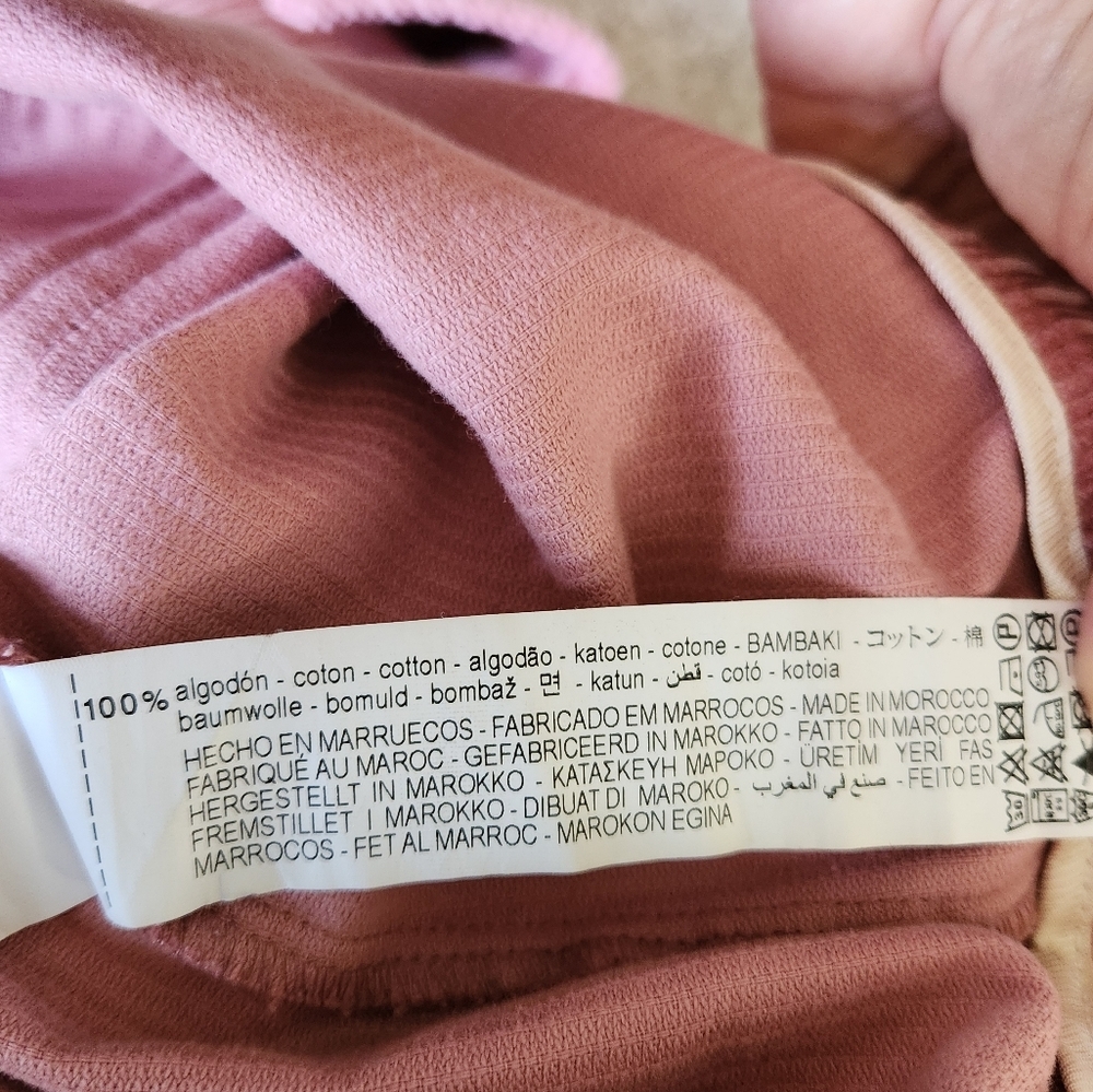 Zara Mauve Or Blush Cropped Corduroy Overshirt - Size S - Picture 7 of 7